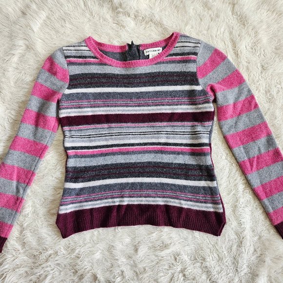 Artisan NY Women's Multi Colour Merino Wool Striped Sweater M - Picture 2 of 8